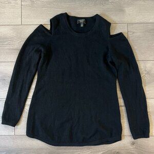 Cashmere Charter Club Luxury 100% Cashmere Womens Medium Black Crewneck Sweater